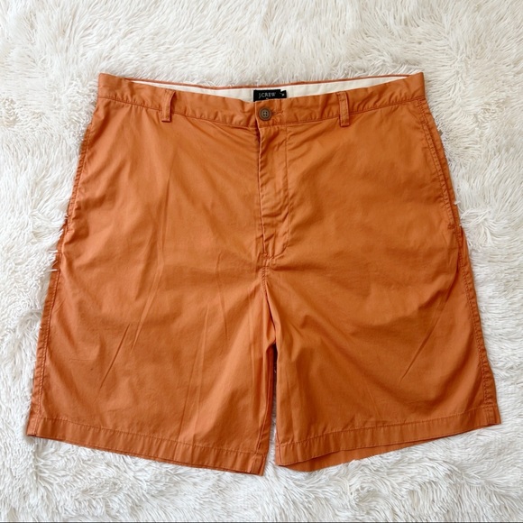 J.Crew factory men’s orange flat front shorts 9” inseam Sz 36 - Picture 9 of 9